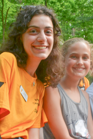 Counselor and camper