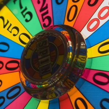 Colorful game show wheel
